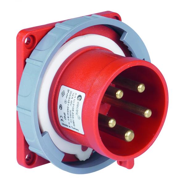 CEE Anbaustecker 83x90mm 5P 32A 6h IP67